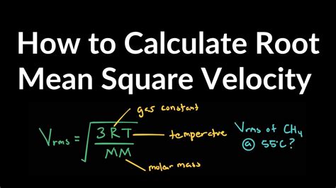 Root Mean Square Velocity Example 2 Youtube Root Mean Square Velocity Example 2 Youtube
